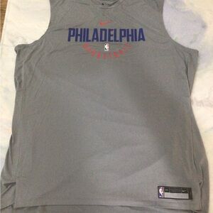 Men’s Nike Philadelphia 76ers Sleveless Shirt Size 4 XLT. Big and Tall.